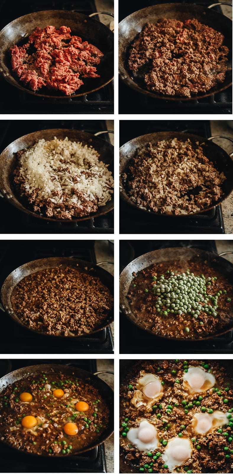 Minced beef bowl cooking step-by-step