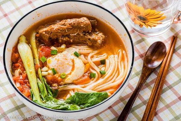 Tomato Noodle Soup - The Ultimate Comfort Food | omnivorescookbook.com