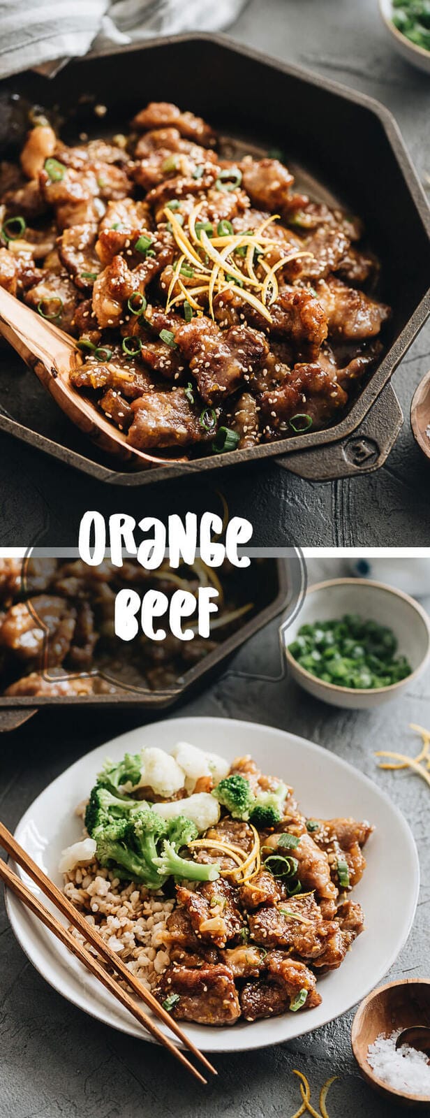 Create crispy, juicy, and tender restaurant-style orange beef using the cheapest cuts, and learn to make a super aromatic sauce that’s tastier and healthier than takeout. #chinese #beef #recipes #glutenfree #takeout