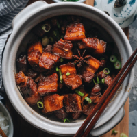 Hong Shao Rou | A Chinese classic. The tender, juicy pork is coated in a glossy sauce that is sticky, savory, sweet, and full of fragrance. It’s a perfect meal-prep dish to cook on a weekend and enjoy throughout the week.