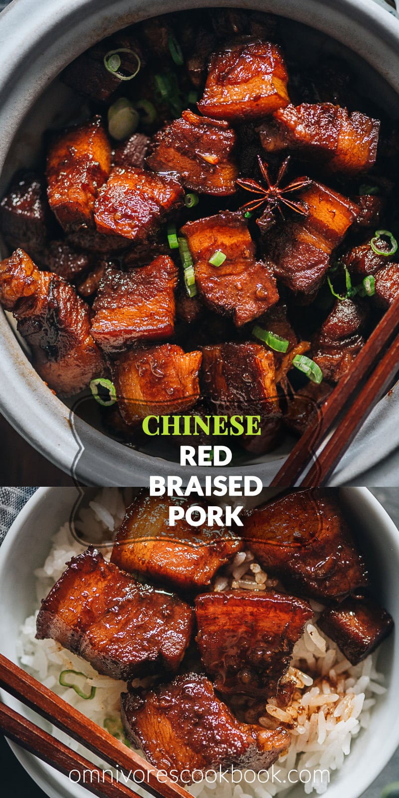 Hong Shao Rou | A Chinese classic. The tender, juicy pork is coated in a glossy sauce that is sticky, savory, sweet, and full of fragrance. It’s a perfect meal-prep dish to cook on a weekend and enjoy throughout the week.