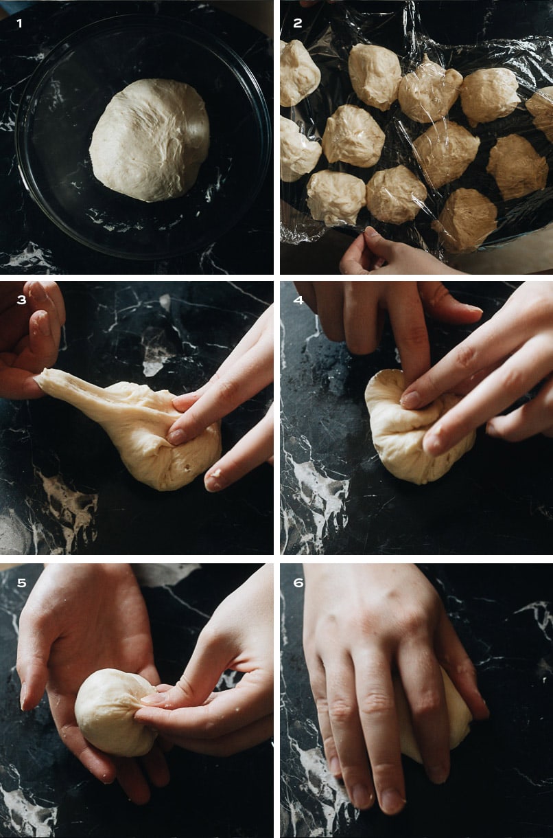 Shaping char siu bao dough