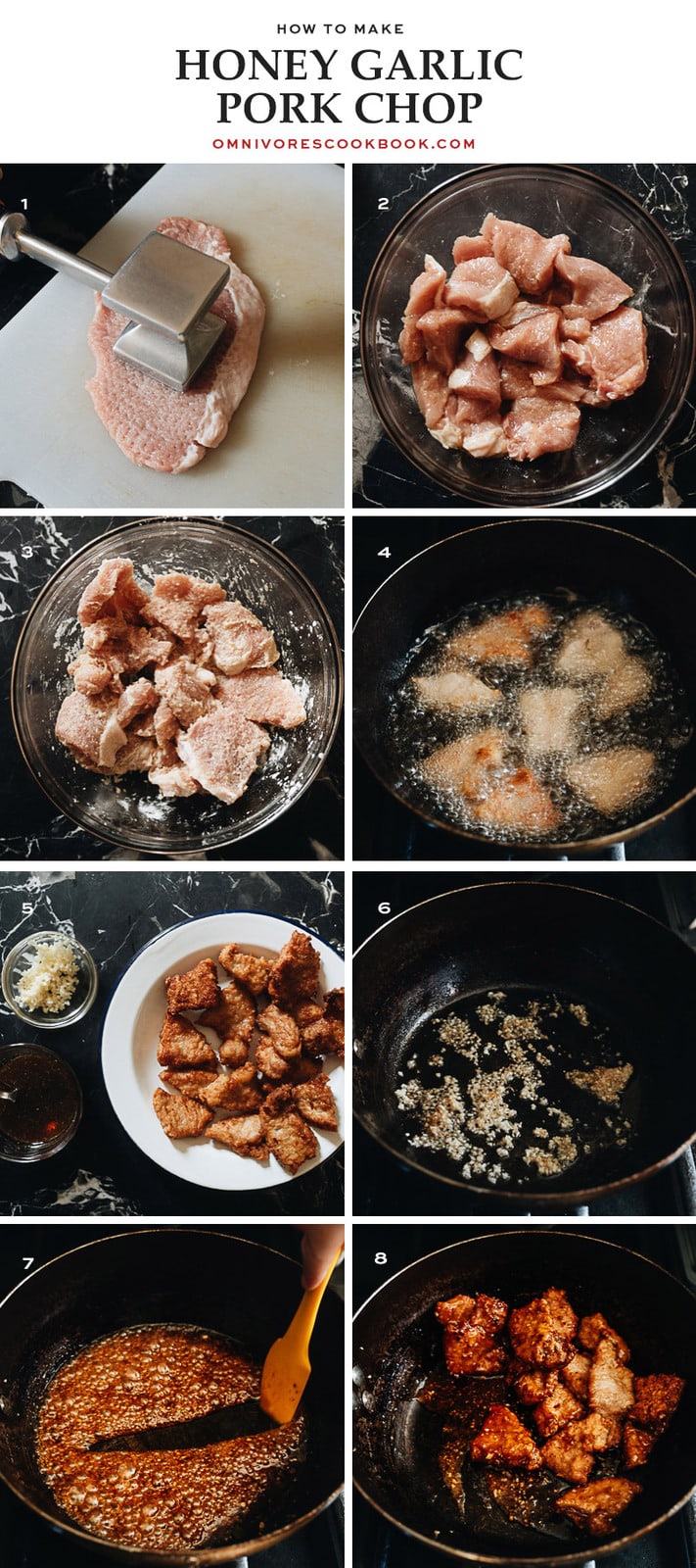 How to make honey garlic pork chop step-by-step