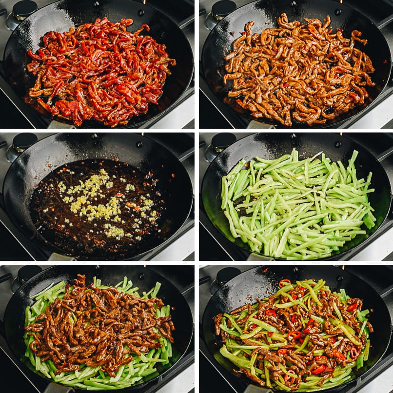 Making Chinese beef and pepper stir fry step-by-step