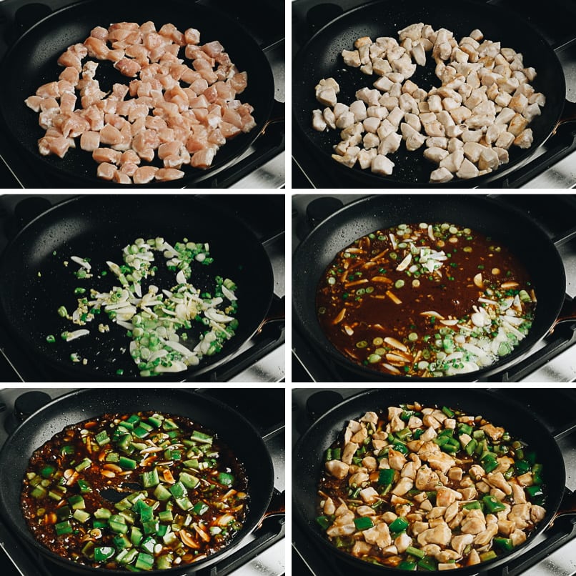 Cooking cashew chicken step-by-step