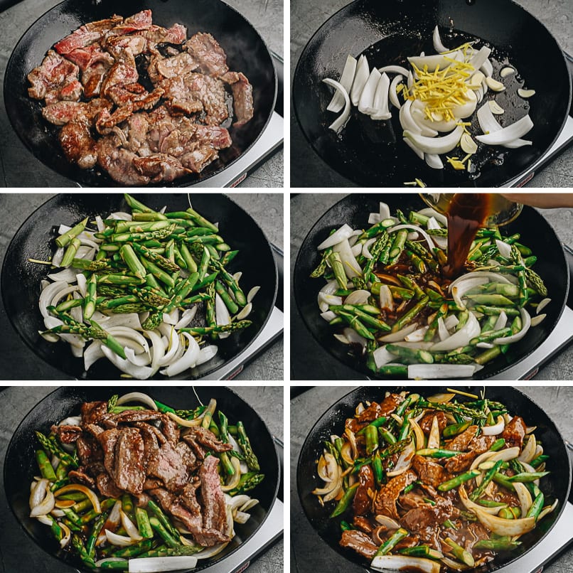 Beef with oyster sauce cooking step-by-step